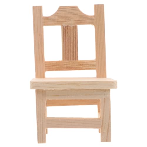 BESTonZON Miniatur Holzstuhl Puppenhaus Deko Kleiner Hocker Modell Für Puppenhaus Schlafzimmer Garten Wohnaccessoire BESTonZON Miniatur Holzstuhl Puppenhaus Deko Kleiner Hocker Modell Für Puppenhaus Schlafzimmer Garten Wohnaccessoire von BESTonZON