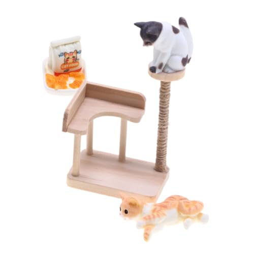 BESTonZON Miniatur Katzenbaum Modellset aus Holz Detailreiche Puppenhaus Deko Miniaturmöbel Zubehör für Realistische Mini Haus Szenen für Katzenliebhaber und Puppenhaus Sammler BESTonZON Miniatur Katzenbaum Modellset aus Holz Detailreiche Puppenhaus Deko Miniaturmöbel Zubehör für Realistische Mini Haus Szenen für Katzenliebhaber und Puppenhaus Sammler von BESTonZON