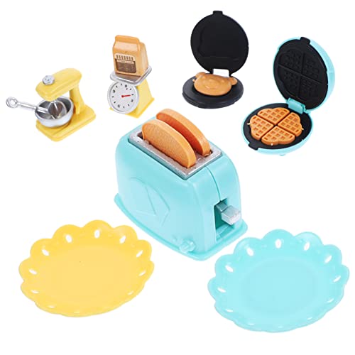 BESTonZON Miniatur Küchenaccessoires Set Für Puppenhaus Mini Toaster Und Mixer Puppenhaus Zubehör Für Kreative Spielwelten Einfach Zu Montieren Ideales Für von BESTonZON