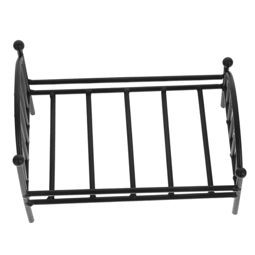 BESTonZON Miniatur Metallbett Blumenständer Puppenhaus Zubehör Eisenbett Rahmen für Tiny House Schlafzimmer Dekoration Kinderzimmer Accessoire Schwarz BESTonZON Miniatur Metallbett Blumenständer Puppenhaus Zubehör Eisenbett Rahmen für Tiny House Schlafzimmer Dekoration Kinderzimmer Accessoire Schwarz von BESTonZON