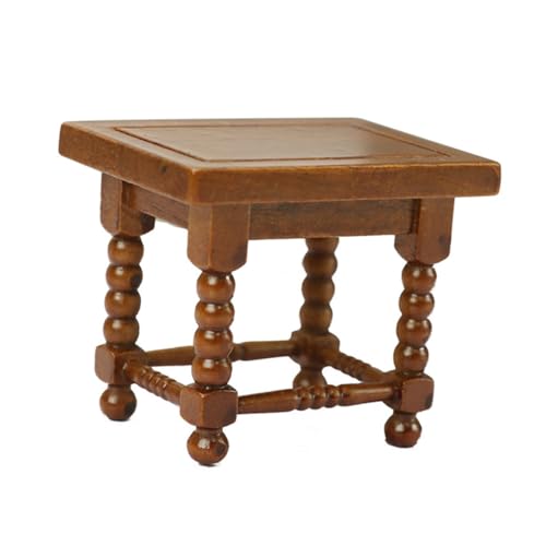 BESTonZON Miniatur Möbel Modell Europäischer Stil Massivholz Teetisch und Hocker Mini Haus Dekoration Langlebig Birkenholz mit Hoher Abriebfestigkeit für Puppenhaus und Micro Landschaft BESTonZON Miniatur Möbel Modell Europäischer Stil Massivholz Teetisch und Hocker Mini Haus Dekoration Langlebig Birkenholz mit Hoher Abriebfestigkeit für Puppenhaus und Micro Landschaft von BESTonZON