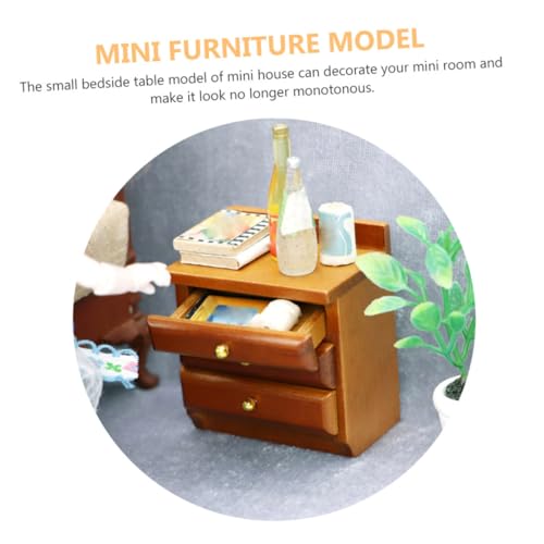 BESTonZON Miniatur Puppenhaus Möbel Moderner Stil Puppenhaus Zubehör Adorable Bett Tisch Modell aus Holz Langlebig für Spiel und Dekoration BESTonZON Miniatur Puppenhaus Möbel Moderner Stil Puppenhaus Zubehör Adorable Bett Tisch Modell aus Holz Langlebig für Spiel und Dekoration von BESTonZON