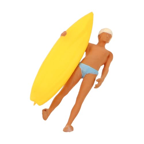 BESTonZON Miniatur Surfmodell Strandspielzeug Strandparty Bastelfigur Surf Jungenfigur Wellensurfer Spielzeug Zum Surfen Actionfiguren Sandtablett Surferfigur Surfer Bücherregal von BESTonZON