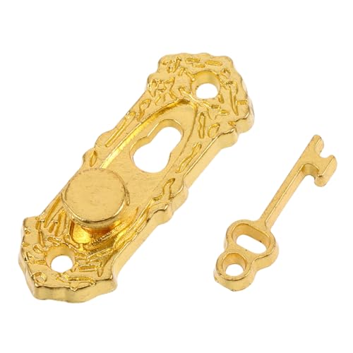 BESTonZON Miniatur Türschloss Set aus Detailreiches Puppenhaus Zubehör Langlebige Metallbeschläge für DIY Mini Haus Dekoration BESTonZON Miniatur Türschloss Set aus Detailreiches Puppenhaus Zubehör Langlebige Metallbeschläge für DIY Mini Haus Dekoration von BESTonZON