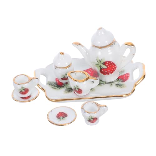 BESTonZON Miniatur-teeservice aus Robustem Keramik Inklusive Miniatur-porzellantassen und Teekanne Vielseitiges Puppenhaus-küchenzubehör für Kreatives Rollenspiel und Detailreiche Dekoration BESTonZON Miniatur-teeservice aus Robustem Keramik Inklusive Miniatur-porzellantassen und Teekanne Vielseitiges Puppenhaus-küchenzubehör für Kreatives Rollenspiel und Detailreiche Dekoration von BESTonZON