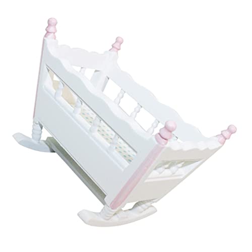 BESTonZON Miniature Puppenhaus öbel Set Babybett Für Puppen Puppenhaus Zubehör Mini Crib Für Kreative Spielwelten Ideales Für Ab 3 Jahren von BESTonZON