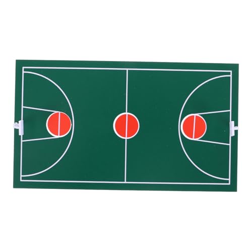 BESTonZON Modell Eines Basketballplatzes Basketball-sportplatz DIY-basketballplatzmodell Mikrolandschafts-basketballplatz Basketball-Spielplatz-minimodell Sportplatz Mini Plastik Dark Green von BESTonZON