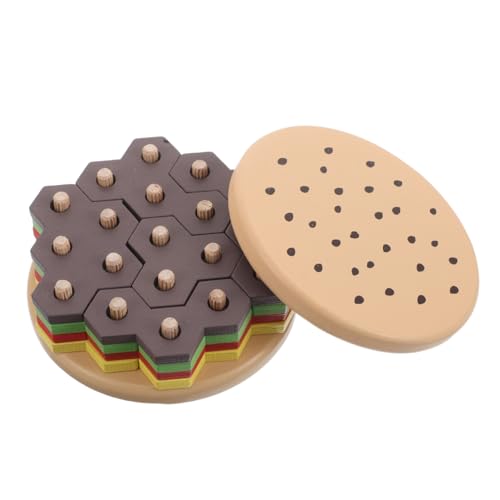 BESTonZON Burger-Spielzeug Aus Holz Blockpuzzles Für Junge Mädchen Pädagogisches Lernspielzeug Für Früherziehung Und Feinmotorik-Training Montessori-formpuzzle Für Vorschule BESTonZON Burger-Spielzeug Aus Holz Blockpuzzles Für Junge Mädchen Pädagogisches Lernspielzeug Für Früherziehung Und Feinmotorik-Training Montessori-formpuzzle Für Vorschule von BESTonZON