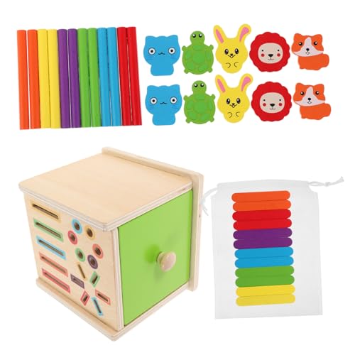 BESTonZON Montessori Holz Steckspiel für Ab Jahren Farb Formsortierspielzeug aus Stabilem Massivholz zur Visuellen Farberkennung und Kognitiven durch Geometrisches Zuordnungspuzzle BESTonZON Montessori Holz Steckspiel für Ab Jahren Farb Formsortierspielzeug aus Stabilem Massivholz zur Visuellen Farberkennung und Kognitiven durch Geometrisches Zuordnungspuzzle von BESTonZON