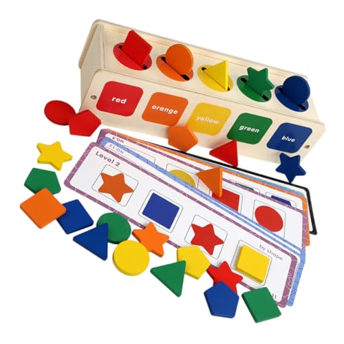 BESTonZON Montessori Holzspielzeug Farb Formsortierbox aus Holz Pädagogisches Motorikspielzeug Ab Monate Feinmotorik Farberkennung und Kognitiver Entwicklung für Kleinkinder BESTonZON Montessori Holzspielzeug Farb Formsortierbox aus Holz Pädagogisches Motorikspielzeug Ab Monate Feinmotorik Farberkennung und Kognitiver Entwicklung für Kleinkinder von BESTonZON