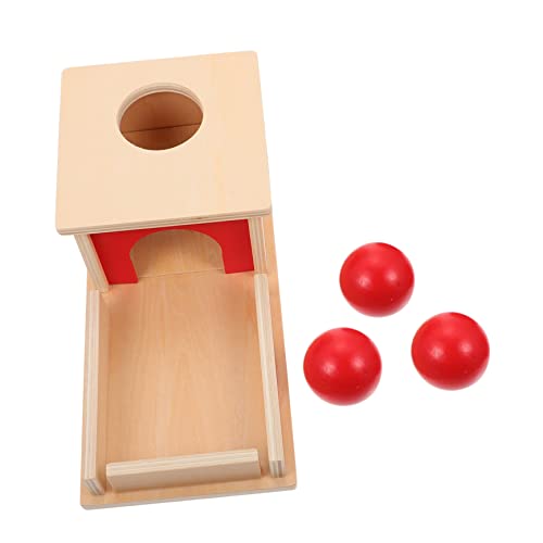 BESTonZON Montessori Holzspielzeug Für 1 Set Mit Permanenzbox Und 3 Bunten Bällen Hand Augen Koordination Lernspielzeug Für Kleinkinder Frühe Bildungsspielzeuge Für Jungen Und ädchen von BESTonZON