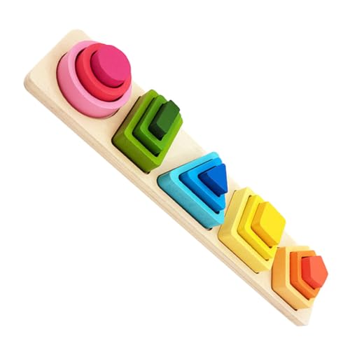 BESTonZON Montessori Holzspielzeug Geometrische Formen für Kleinkinder Farbige Sortier und Steckspiele Fördert Logisches Denken Farb und Formerkennung Sicher Langlebig für Eltern Junge BESTonZON Montessori Holzspielzeug Geometrische Formen für Kleinkinder Farbige Sortier und Steckspiele Fördert Logisches Denken Farb und Formerkennung Sicher Langlebig für Eltern Junge von BESTonZON