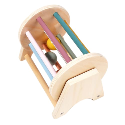 BESTonZON Montessori Holzspielzeug Textile Trommel Pädagogisches Motorikspielzeug Ab Jahr Leichtes Tragbares Rollspielzeug zur Farb Hörentwicklung Sicheres Naturmaterial für Kleinkinder BESTonZON Montessori Holzspielzeug Textile Trommel Pädagogisches Motorikspielzeug Ab Jahr Leichtes Tragbares Rollspielzeug zur Farb Hörentwicklung Sicheres Naturmaterial für Kleinkinder von BESTonZON