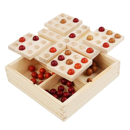 BESTonZON Multifunktionales Holz spielbrett mit Drehfunktion Stabiles Einer Reihe Denkspiel Tragbares Lernspielzeug Logik und Feinmotorik BESTonZON Multifunktionales Holz spielbrett mit Drehfunktion Stabiles Einer Reihe Denkspiel Tragbares Lernspielzeug Logik und Feinmotorik von BESTonZON