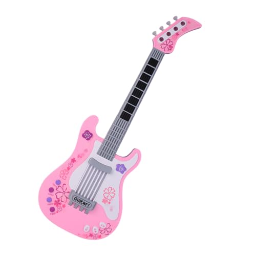 BESTonZON Musikalisches Für Instrumentenspielzeug Musikinstrument Pädagogisches Gitarrenspielzeug Musikinstrument Für Mini-Gitarre Rosa Plastik von BESTonZON