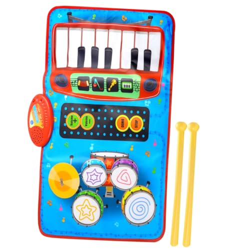 BESTonZON Musikmatte Spieldecke Teppiche Kinderspielzeug Spielmatte Fußmatte Kinderteppich 2-in-1-musikmatte Für Tastaturmatte Bodenklaviertastatur Klavier Abs von BESTonZON