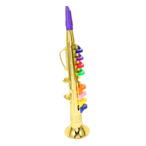 BESTonZON Musikspielzeug Für Saxophon Musikinstrumente Für Plastik Saxophon Saxophon Lernspielzeug Plastik Instrument Musikalisches Saxophon Golden Abs von BESTonZON