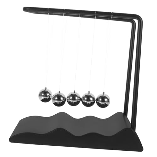 BESTonZON Newton Billardkugel Ornament Newton Stubenwagen Metallpendelbälle Newton Pendelwiege Physik Frühes Lernen Spielzeug Psychologie Dekoration Perpetuum Mobile Schreibtisch von BESTonZON