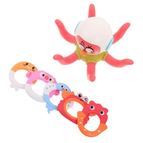 BESTonZON Octopus Bade Poolspielzeug mit Schwimmring Hautfreundlich Kompakt und Tragbar Interaktives Ringwurfspiel für Badewanne und Schwimmbad Pädagogisch und Vielseitig für Kleinkinder BESTonZON Octopus Bade Poolspielzeug mit Schwimmring Hautfreundlich Kompakt und Tragbar Interaktives Ringwurfspiel für Badewanne und Schwimmbad Pädagogisch und Vielseitig für Kleinkinder von BESTonZON