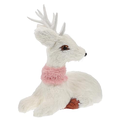 BESTonZON Ornamente für Nutztiere tierische Dekorationen ausgestopft Lebewesen REH Hase leinengardine leinentücher uhrenkissen Toy Hirschfigur Simulation Hirschfiguren Schaum von BESTonZON