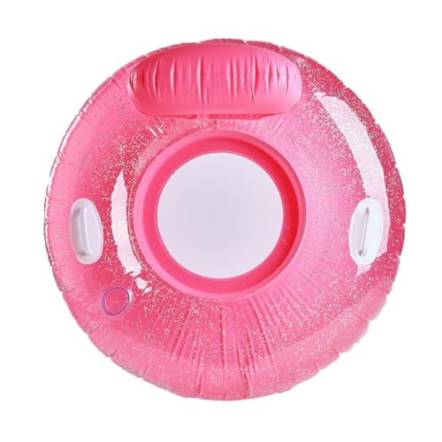 BESTonZON Pailletten-Wasser-Lounge-Stuhl Sitz Kinderschwimmbad Liege Solarium Schwimmbecken Für Im Freien Kleine Couch Paddeln Aufblasbarer Stuhl Schwebend Poolstühle Faltbar Rosa PVC von BESTonZON