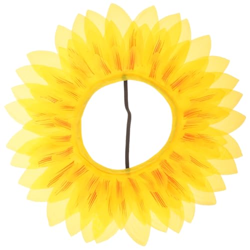 BESTonZON Partyzubehör Mädchen Auslaufabdeckung Dekor Sonnenblumengesicht Sonnenblumenkostüm Für Erwachsene Stirnbänder Sonnenblumenhaube Babykostüm Sonnenblumenhut Kappe Gelbe Yellow von BESTonZON