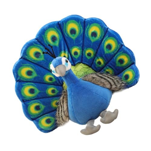 BESTonZON Pfau Plüschtier Kuscheltier für spielzeuge für Tier Plüsch spielsachen simuliertes Pfauenspielzeug gefülltes Pfauenspielzeug PP Baumwolle Blue von BESTonZON