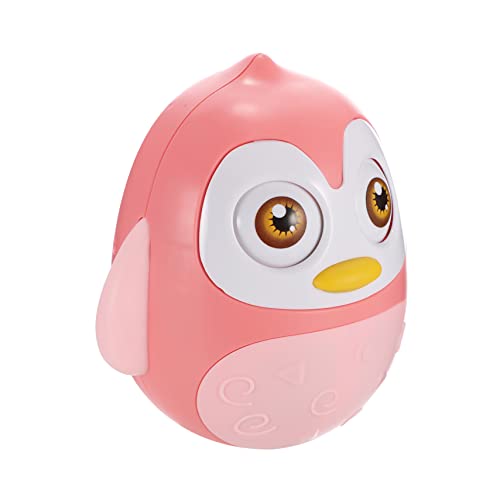 BESTonZON Pinguin Becher Rhythmus- Wackel-Shaker- Wackelnder Pinguin Kinderbecher Kinderspielzeug Becher Glocken -Tumbler-Puppe Rosa Plastik von BESTonZON