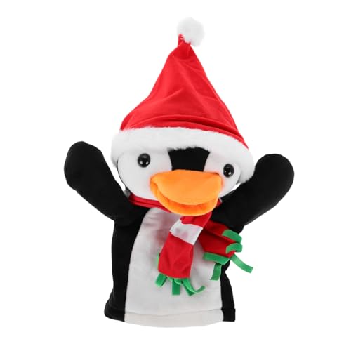 BESTonZON Pinguin-handpuppe Niedliche Fingerpuppen Mini-Pinguin-Puppen Schneemann Spielzeug Geschichtenerzählende Handpuppen Weiche Puppen Tierplüschhandpuppen Puppenspieltiere Stoff von BESTonZON