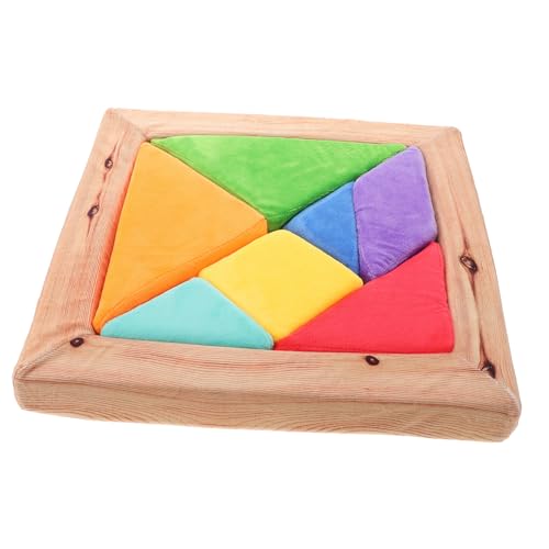 BESTonZON Plüsch-Tangram Blockaden Der Gehirnlogik Tangram-puzzlespiel Mosaikblock Formpassende Puzzles Musterblock in Plüschform Puzzlespiele Puzzle Formen Puzzle-bauwürfel Rätsel Spielzeug von BESTonZON