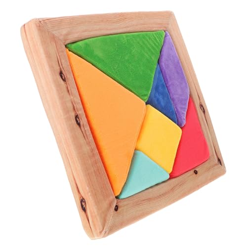 BESTonZON Plüsch-Tangram Puzzle Formen Spiel Mit Plüschblöcken Puzzle-bauwürfel Puzzle-partygeschenke Musterblock in Plüschform Tangram-puzzlespiel Plüsch-puzzlespielzeug Mosaikblock von BESTonZON