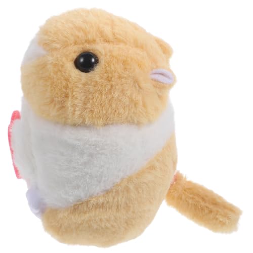 BESTonZON Plüschpuppe Hamster Kuscheltier Hamster stofftier Geburtstagsgeschenk Kinderzimmerdekoration weinachtsgeschenk gefüllte Hamsterpuppe Plüschtiere Hamster-Plüschtier Schwamm Orange von BESTonZON