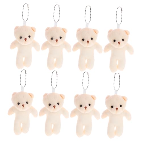 BESTonZON Puppe ausgestopft kleine Kuscheltiere kleine Bären Mini-Kuscheltiere Animal Figures Bag Charm Plüschbär Spielzeug Bärendekor Multifunktionaler Bärenanhänger PP Baumwolle von BESTonZON