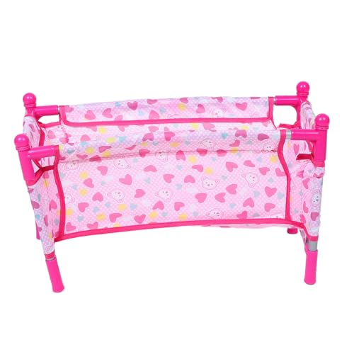 BESTonZON Puppenbett Spielzeug-babybett Puppenhaus-minibettmodell Babybett Für Puppen Puppenhaus-schlafzimmermöbel Puppenhausmöbel Schlafzimmer Miniatur-puppenkrippe Miniatur Wiege Plastik von BESTonZON