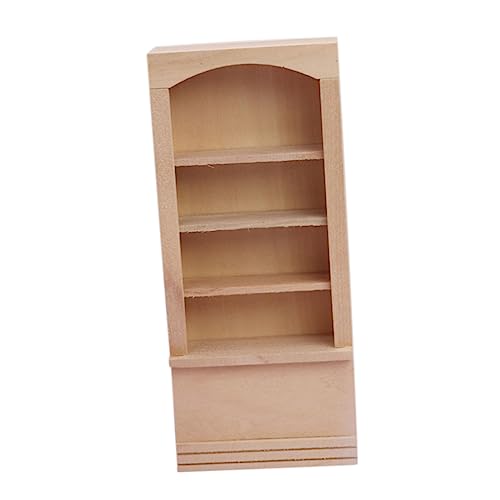 BESTonZON 1:12 Maßstab Mini Bücherregal Für Puppenhaus Holz Möbel Spielzeug Miniatur Buch Vitrine Schrank von BESTonZON