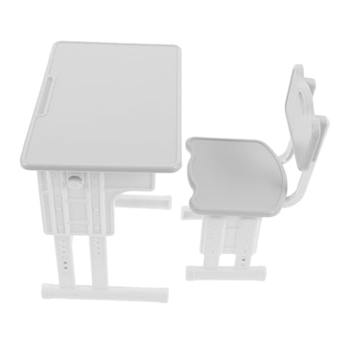 BESTonZON Puppenhaus Miniatur Klassenzimmer Schreibtisch und Stuhl Set aus Langlebigem Kunststoff Realistische Lernumgebung für Kompakt und Tragbar für Kreatives Rollenspiel BESTonZON Puppenhaus Miniatur Klassenzimmer Schreibtisch und Stuhl Set aus Langlebigem Kunststoff Realistische Lernumgebung für Kompakt und Tragbar für Kreatives Rollenspiel von BESTonZON