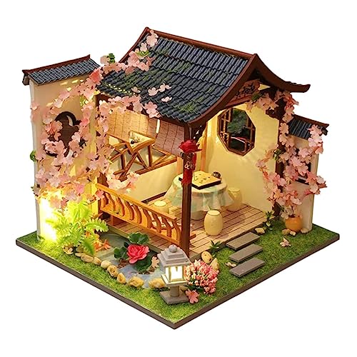 BESTonZON Puppenhaus-Modell Desktop- -kit Mini- Haushaltshaus-kit Dekoratives Miniaturhaus DIY- Desktop-miniaturhaus Dekoratives Minihaus Haushalt Miniaturhaus Colorful Stoff von BESTonZON