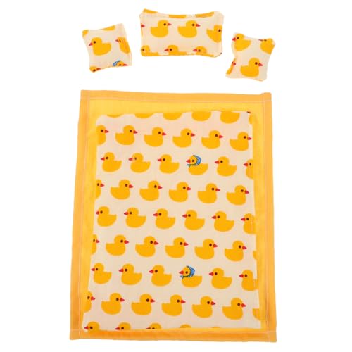 BESTonZON Puppenhaus Schlafzimmerset Bett Kissen Decke Puppenhaus Rollenspielzubehör Puppenhausbettwäsche Für Babys Universelle Puppenhausbettwäsche Bettdecke Für Gelber BESTonZON Puppenhaus Schlafzimmerset Bett Kissen Decke Puppenhaus Rollenspielzubehör Puppenhausbettwäsche Für Babys Universelle Puppenhausbettwäsche Bettdecke Für Gelber von BESTonZON
