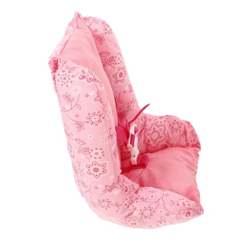 BESTonZON Puppenhaus-sicherheitssitz Träger Puppenwagen Puppensitz Puppenzubehör Puppe Foto-Requisite Puppenautositz Spielzeughund Kleinkind Babypuppenbett Erste Babypuppe Stoff Rosa von BESTonZON