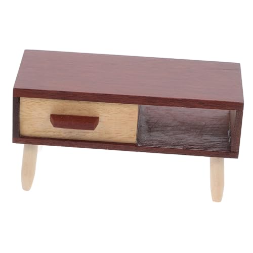 BESTonZON Puppenhausmöbel Hausdekorationen Für Zuhause Spielzeug Mini Möbel Tv Schrank Geburtstagsdekoration Für Mädchen Heimdekoration Puppenhäuser Puppenhaus Miniatur Couchtisch von BESTonZON