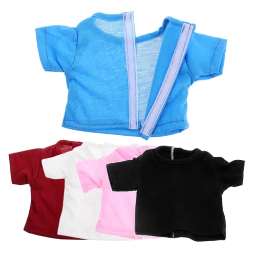 BESTonZON Puppenkleidung Puppenmode Puppenoutfits Puppenaccessoires Puppen Fashion Miniatur-Zubehör Kleidung Anzug Puppen Puppen-T-Shirts für Kleidung zur Puppendekoration Stoff von BESTonZON