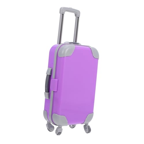 BESTonZON Puppenkoffer Meine Lebenspuppe Reisekoffer Tragehilfe Für Babypuppen Puppenkleidung Träger Babytrage Mini-Koffer- Kindergepäck Puppenhaus Puppenrucksack Abs Lavender von BESTonZON