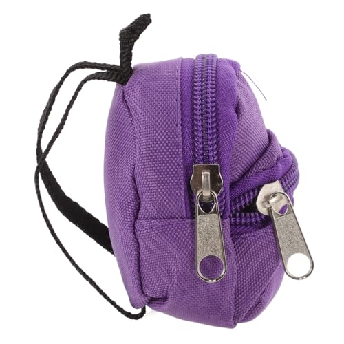 BESTonZON Puppenrucksack Decora-Puppe Minischrank für Puppen Puppenhaus Zubehör Puppenhaus Modell Spielzeug Schulranzen schultüte Rucksack DIY Ornament Mini- -DIY-Accessoire Stoff Violett von BESTonZON