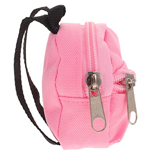 BESTonZON Puppenrucksack Spielzeuggurte Mini-Puppentasche echte Babypuppe Babytrage Bausätze Spielzeug für Kinder kinderspielzeug Mini-Rucksack für Puppen Schulranzen-Ornament Polyester Rosa von BESTonZON