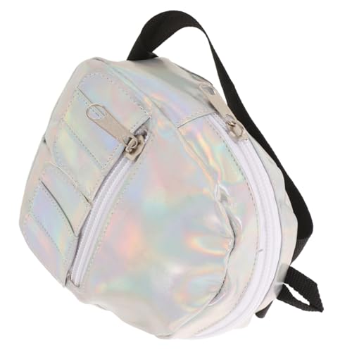 BESTonZON Puppenrucksack kindergartenrucksack Rucksack Kinderrucksack Schulrucksack spielzeugtasche holografische Geldbörse Rucksack Rucksack Schulterrucksack Stoff Silver von BESTonZON