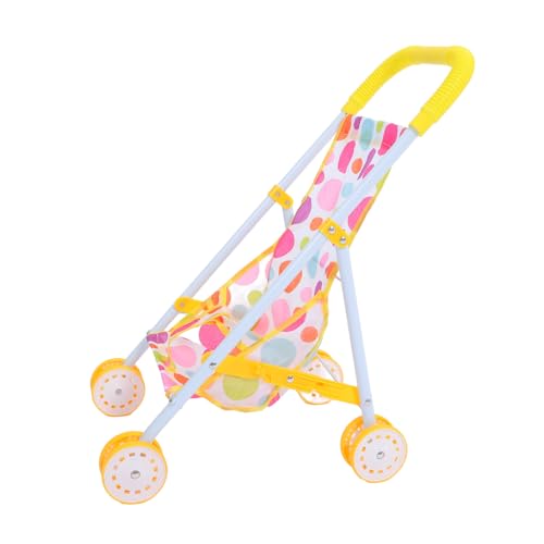 BESTonZON Puppenwagen Für ädchen Faltbarer Puppenbuggy Für Puppen Kinderwagen Mit Stabiler Konstruktion Ideal Für Rollenspiele Und Kreative Aktivitäten von BESTonZON