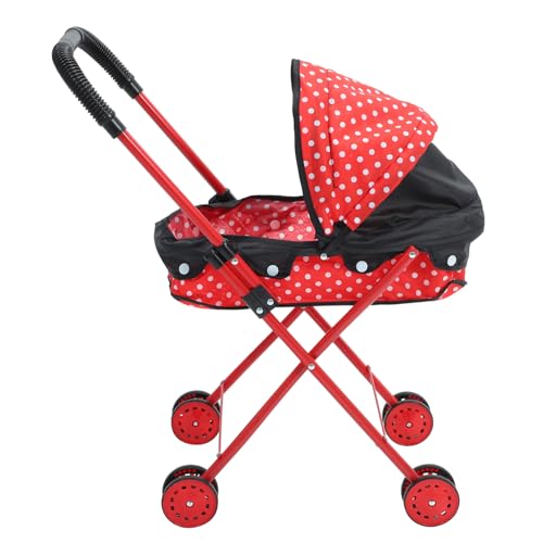 BESTonZON Puppenwagen Spielzeugkinderwagen Für Babypuppen Babyspielzeug Puppensachen Puppe Süßer Kinderwagen Spielzeug-babyzubehör Für Puppen Zubehör Für Babypuppen Auto Oxford-Stoff von BESTonZON