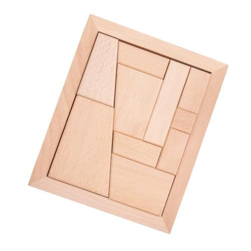 BESTonZON Puzzle-bausteine Lernspielzeug Für Kinder Tangram-Puzzle Kinder Bausteine 3D-rätsel Kinderblöcke Frühpädagogisches Spielzeug Kinder Blockiert Spielzeug Kinderpuzzle Hölzern von BESTonZON