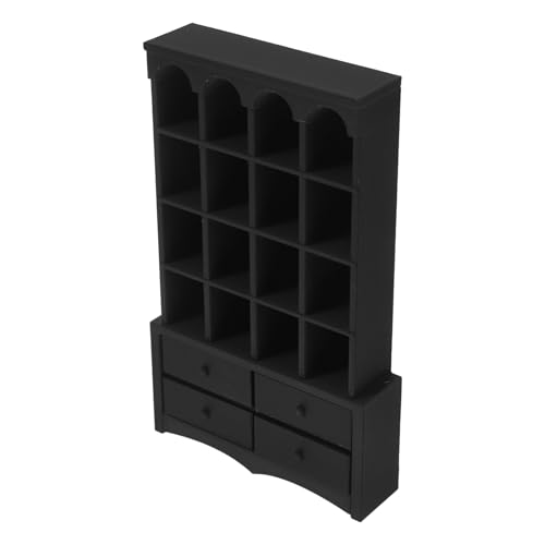 BESTonZON Retro Mini Aufbewahrungsschrank Dekoration für Puppenhaus Möbelzubehör Schwarz für Kreative Spielstunden Einzigartiges Deko Element BESTonZON Retro Mini Aufbewahrungsschrank Dekoration für Puppenhaus Möbelzubehör Schwarz für Kreative Spielstunden Einzigartiges Deko Element von BESTonZON