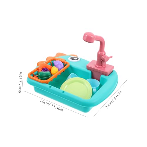 BESTonZON Rollenspiel Spülbecken mit Fließendem Wasser Elektrischer Wasserkreislauf Multifunktionaler Geschirrspüler und Wasserspielzeug für Jungen und Mädchen Blau Detailreich Gestaltet BESTonZON Rollenspiel Spülbecken mit Fließendem Wasser Elektrischer Wasserkreislauf Multifunktionaler Geschirrspüler und Wasserspielzeug für Jungen und Mädchen Blau Detailreich Gestaltet von BESTonZON